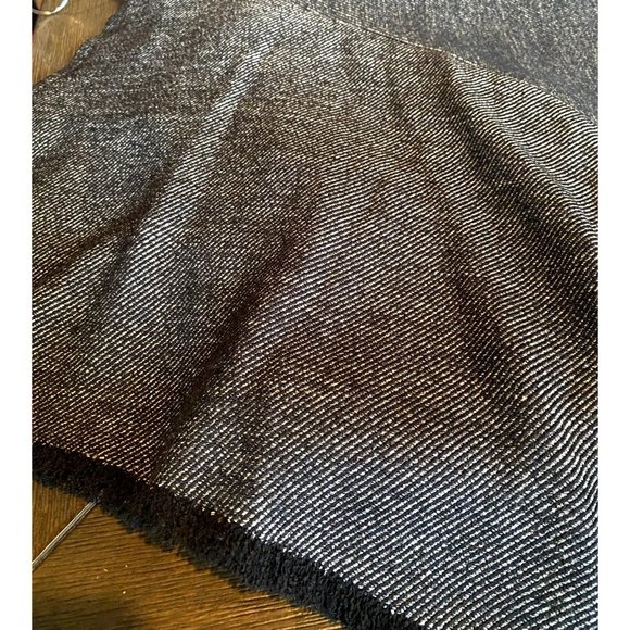 Anne Klein Asymmetrical Tweed Fringed Skirt Black Size 8 - Picture 7 of 8